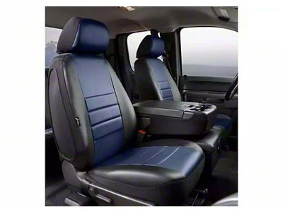 Fia LeatherLite Series Front Seat Covers; Blue (04-08 F-150 w/ Bench Seat)