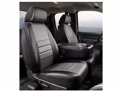 LeatherLite Series Front Seat Covers; Gray (04-08 F-150 w/ Bench Seat)