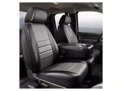 LeatherLite Series Front Seat Covers; Gray (09-14 F-150 w/ Bench Seat)