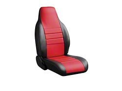 Fia LeatherLite Series Front Seat Covers; Red (15-25 F-150 w/ Bucket Seats)