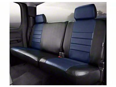 Fia LeatherLite Series Rear Seat Cover; Blue (01-03 F-150 SuperCrew)