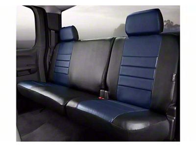 Fia LeatherLite Series Rear Seat Cover; Blue (09-14 F-150 SuperCab, SuperCrew)