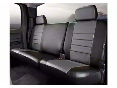 Fia LeatherLite Series Rear Seat Cover; Gray (09-14 F-150 SuperCab, SuperCrew)