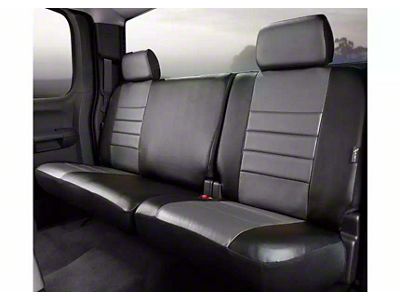 Fia LeatherLite Series Rear Seat Cover; Gray (15-24 F-150 SuperCrew)