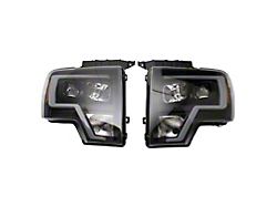 LED Bar Performance Headlights; Black Housing; Clear Lens (09-14 F-150 w/ Factory Halogen Headlights)