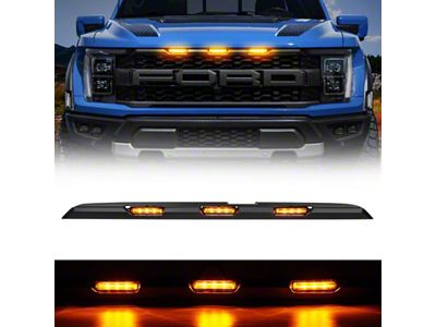 LED Grille Lights; Amber (21-24 F-150 Raptor)