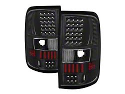 LED Tail Lights; Black Housing; Clear Lens (04-08 F-150 Styleside)