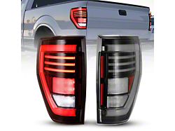 LED Tail Lights; Black Housing; Clear Lens (09-14 F-150 Styleside)