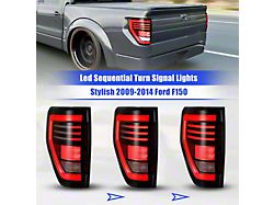 LED Tail Lights; Black Housing; Smoked Lens (09-14 F-150 Styleside)