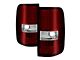 LED Tail Lights; Chrome Housing; Red Clear Lens (04-08 F-150 Styleside)