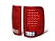 LED Tail Lights; Chrome Housing; Red Lens (04-08 F-150 Styleside)