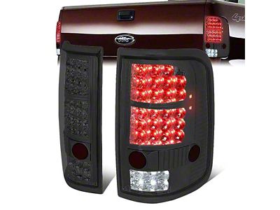 LED Tail Lights; Chrome Housing; Smoked Lens (04-08 F-150 Styleside)