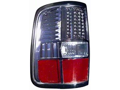 LED Tail Lights; Gunmetal Housing; Red/Clear Lens (04-08 F-150 Styleside)