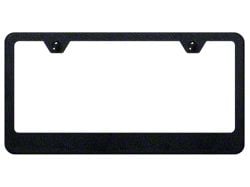 Blank Stainless Steel License Plate Frame; Rugged Black (Universal; Some Adaptation May Be Required)