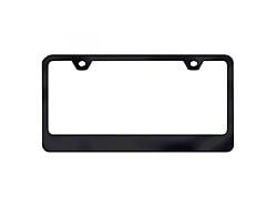 Wide Bottom License Plate Frame; Black (Universal; Some Adaptation May Be Required)