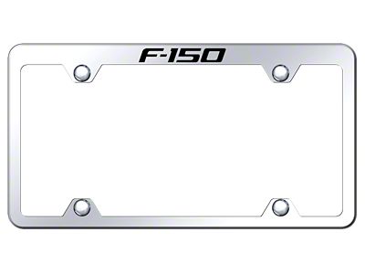 F-150 Laser Etched Wide Body License Plate Frame; Mirrored (Universal; Some Adaptation May Be Required)