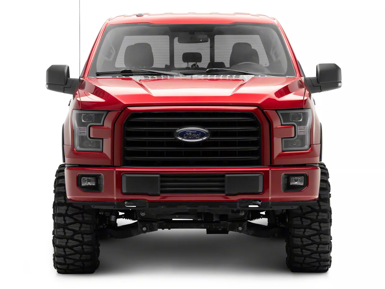 F 150 Light Bar Drl Projector Headlights Gloss Black Housing Smoked Lens 15 17 F 150 W 3719