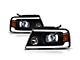 LMX Series LED Projector Headlights; Black Housing; Clear Lens (04-08 F-150)