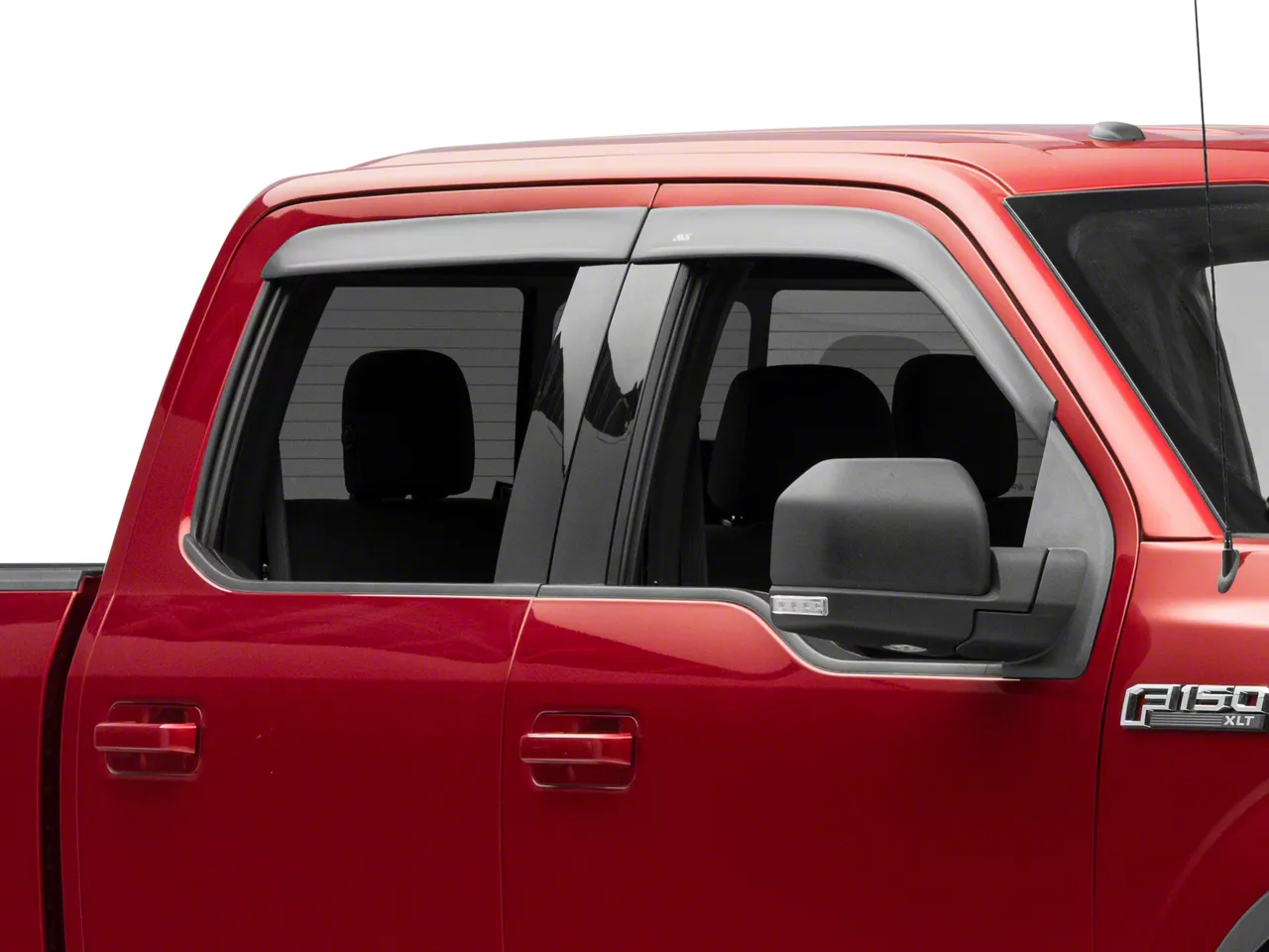 F-150 Low Profile Ventvisor Window Deflectors; Front; Matte Black (15 ...