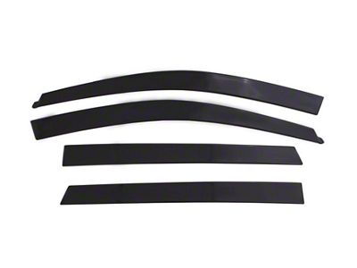 Low Profile Ventvisor Window Deflectors; Front and Rear; Dark Smoke (15-24 F-150 SuperCab)