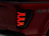 AlphaRex LUXX-Series LED Tail Lights; Black/Red Housing; Smoked Lens (21-23 F-150 w/ Factory Halogen Non-BLIS Tail Lights)