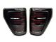 AlphaRex LUXX-Series LED Tail Lights; Black/Red Housing; Smoked Lens (21-23 F-150 w/ Factory Halogen Non-BLIS Tail Lights)