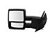 Manual Heated Towing Mirrors with Puddle Lights; Textured Black (07-14 F-150)