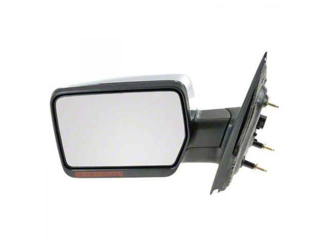 Manual Side Mirror; Chrome; Driver Side (07-08 F-150)