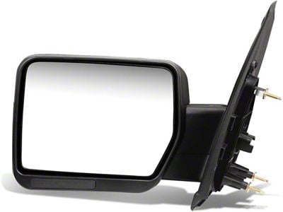 Manual Towing Mirror; Black; Driver Side (04-14 F-150)