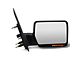Manual Towing Mirror with Amber LED Turn Signal; Black; Passenger Side (04-14 F-150)