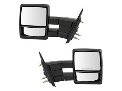 Manual Towing Mirrors; Textured Black (04-14 F-150)