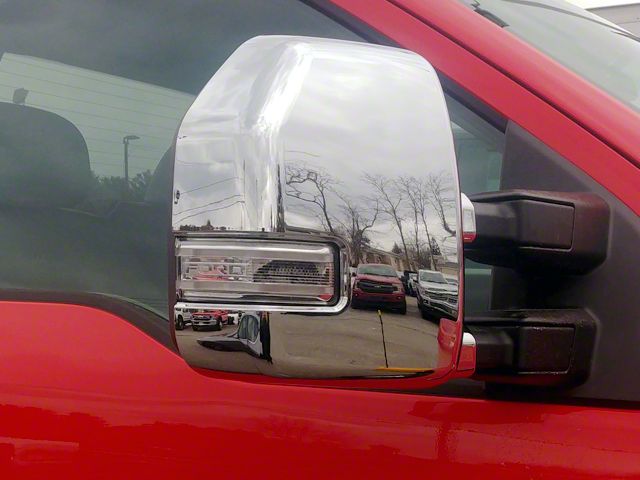 F-150 Mirror Covers; Chrome (17-20 F-150 w/ Towing Mirrors)