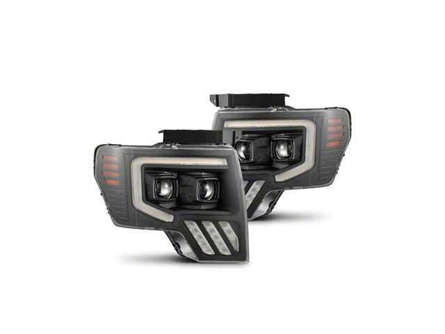 MK II PRO-Series LED Projector Headlights; Black Housing; Clear Lens (09-14 F-150)