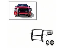 Modular Grille Guard with 5.30-Inch Black Round Flood LED Lights; Black (09-14 F-150, Excluding Raptor)