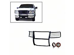 Modular Grille Guard with 5.30-Inch Red Round Flood LED Lights; Black (04-08 F-150)