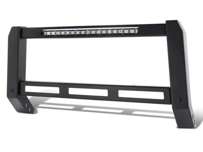 Modular Style Bull Bar with LED Light Bar; Black (04-24 F-150, Excluding Raptor)