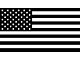 Moonroof Standard American Flag Decal; Gloss Black (97-24 F-150)