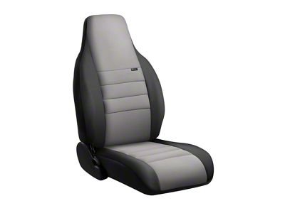 Neo Series Front Seat Covers; Gray (01-03 F-150 w/ Bucket Seats & Built-In Seat Belts)