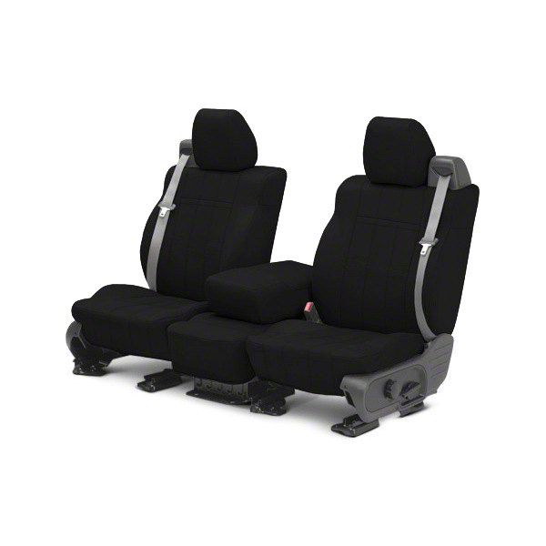 F-150 NeoSupreme Front Seat Covers; Black (15-20 F-150 w/ Front Bench ...