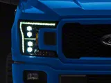 AlphaRex NOVA-Series 14th Gen G2 Style LED Projector Headlights; Alpha Black Housing; Clear Lens (18-20 F-150 w/ Factory Halogen Headlights)