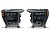 AlphaRex NOVA-Series LED Projector Headlights; Black Housing; Clear Lens (21-23 F-150 w/ Factory Halogen Headlights)