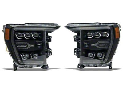 AlphaRex NOVA-Series LED Projector Headlights; Black Housing; Clear Lens (21-23 F-150 w/ Factory Halogen Headlights)