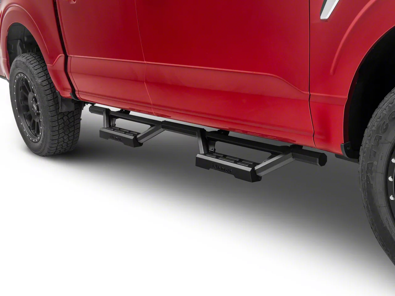 F150 Octagon Tube Drop Style Nerf Side Step Bars; Black (1524 F150