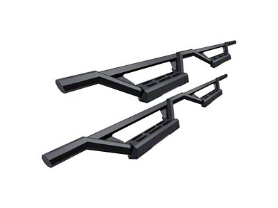 Octagon Tube Drop Style Nerf Side Step Bars; Black (09-14 F-150 SuperCrew)