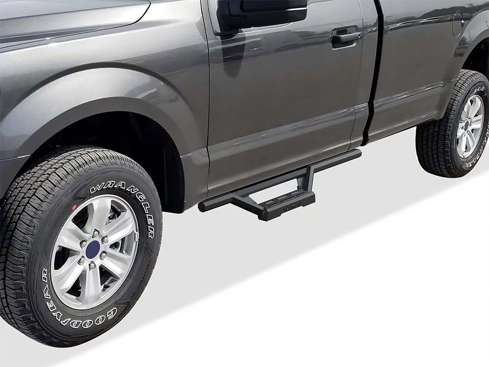 F150 Octagon Tube Drop Style Nerf Side Step Bars; Black (1525 F150