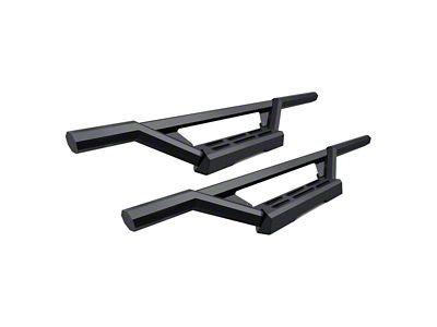 Octagon Tube Drop Style Nerf Side Step Bars; Black (04-08 F-150 Regular Cab)