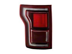 OE Style BLIS Ready LED Tail Light; Chrome Housing; Red Smoked/Clear Lens; Driver Side (15-17 F-150 w/ Factory LED BLIS Tail Lights)