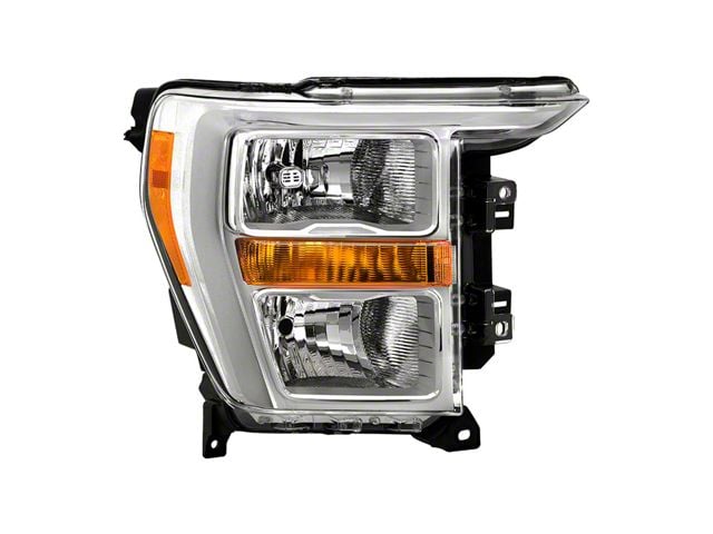 OE Style Headlight; Black Housing; Clear Lens; Passenger Side (21-23 F-150 w/ Factory Halogen Headlights)