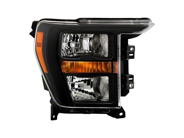 OE Style Headlight; Black Housing; Clear Lens; Passenger Side (21-23 F-150 w/ Factory Halogen Headlights)