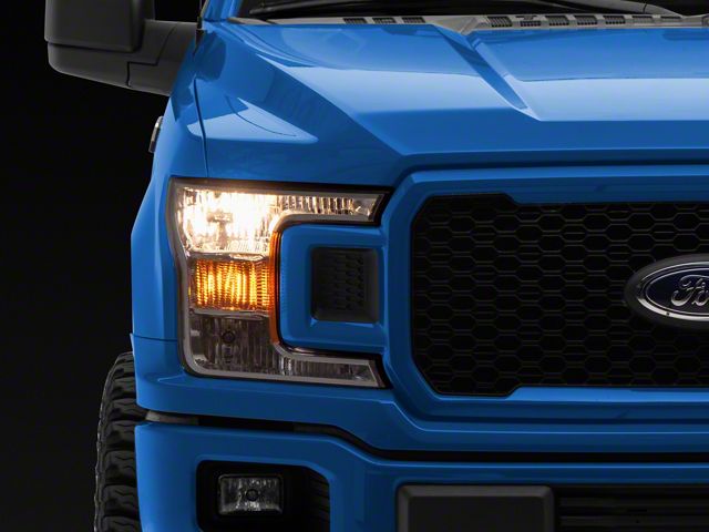 OE Style Headlight; Chrome Housing; Clear Lens; Driver Side (18-20 F-150 w/ Factory Halogen Headlights)